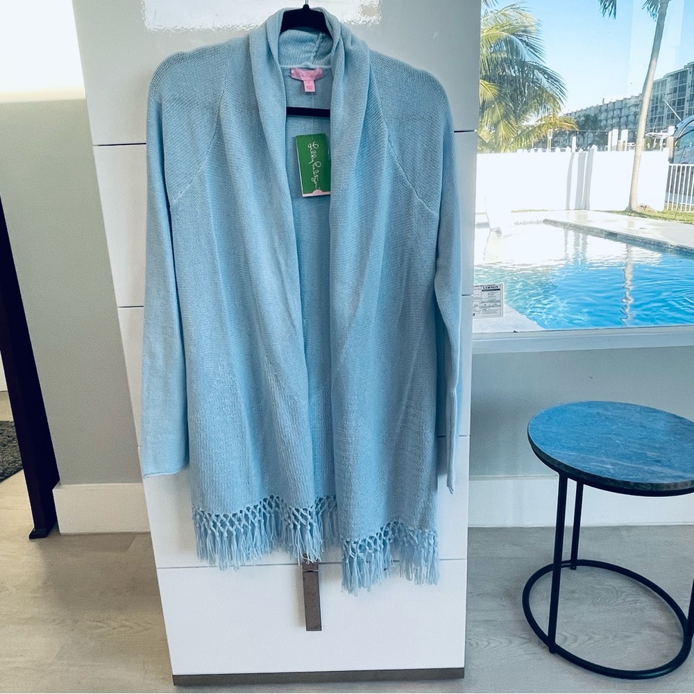 NWT Lilly Pulitzer Tatum Cardigan boho blue size M